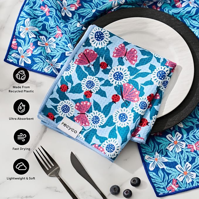 RECYCO Waffle Kitchen Towel Set of 2 - Image 2