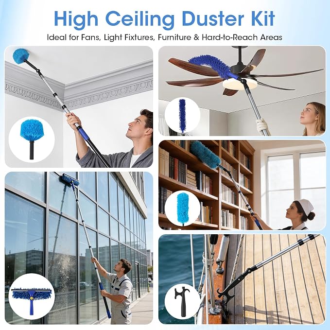 Light Bulb Changer for High Ceilings, 3.4-12.4FT Extension Pole Telescopic - Image 5