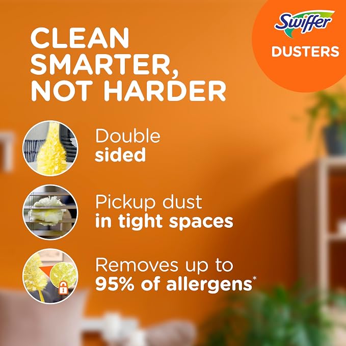 Swiffer Dusters Refill for Cleaning, Feather & Microfiber Duster Disposable - Image 3