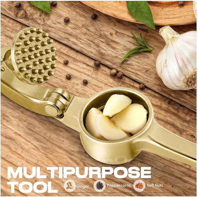 Kitchen Garlic Press, Rust Proof & Dishwasher Safe Garlic Mincer, Durable - Image 6