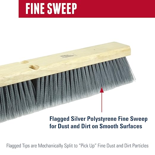 Weiler 70312 10" Bus Brush, Flagged Silver Grey Polystyrene Fill - Image 3