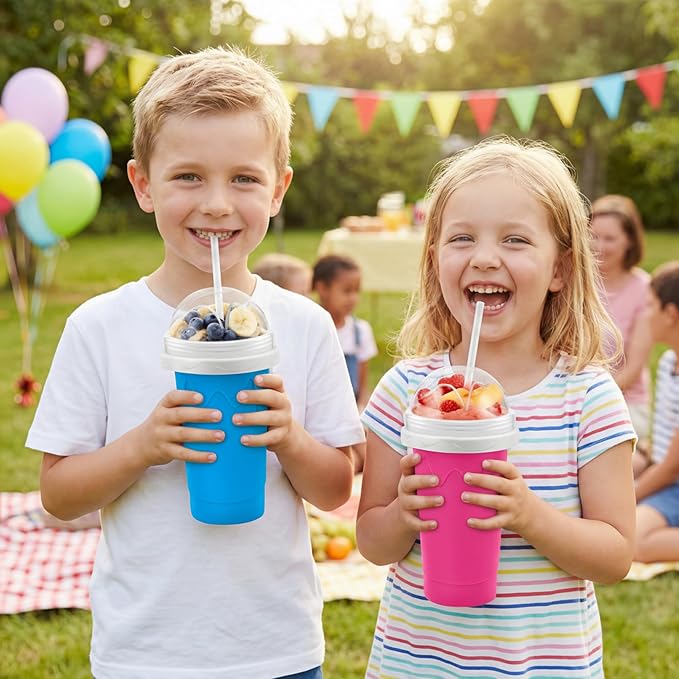 2 Pack Slushy Cup with Cleaning Brush Set - Image 5