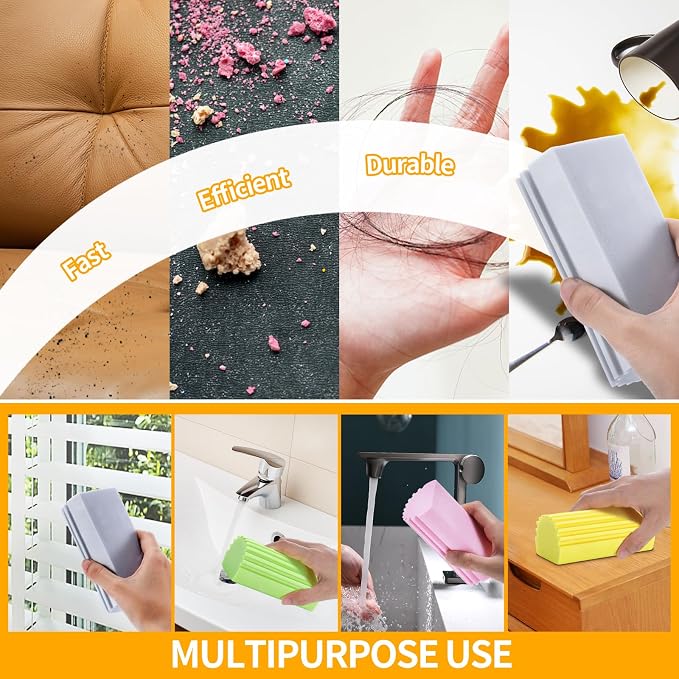 COBETE Damp Clean Duster Sponge, Reusable Damp Dusting Sponge Household Cleaning - Image 6