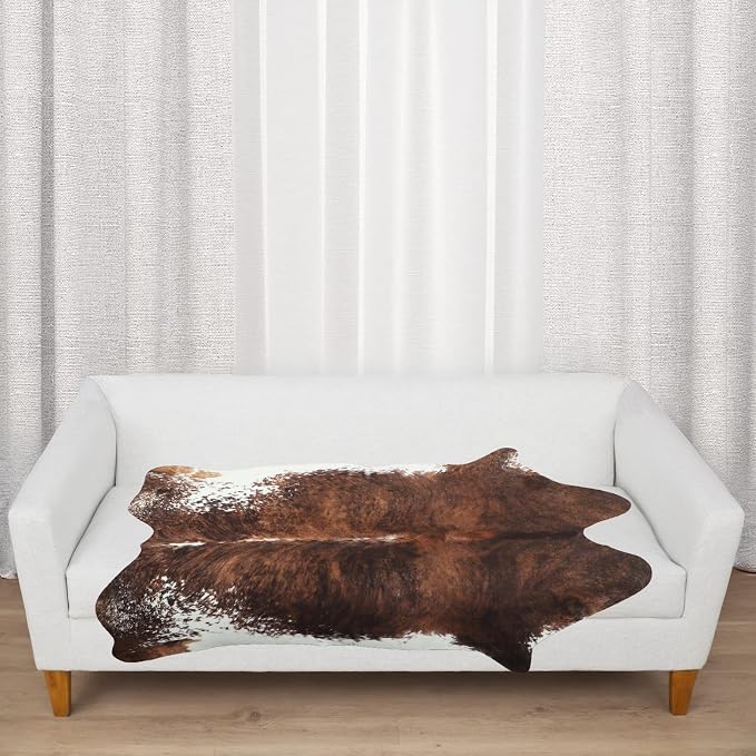MACEVIA Faux Cowhide Rug Cute Cow Print Rugs Animal Area Carpet Western Decor - Image 7