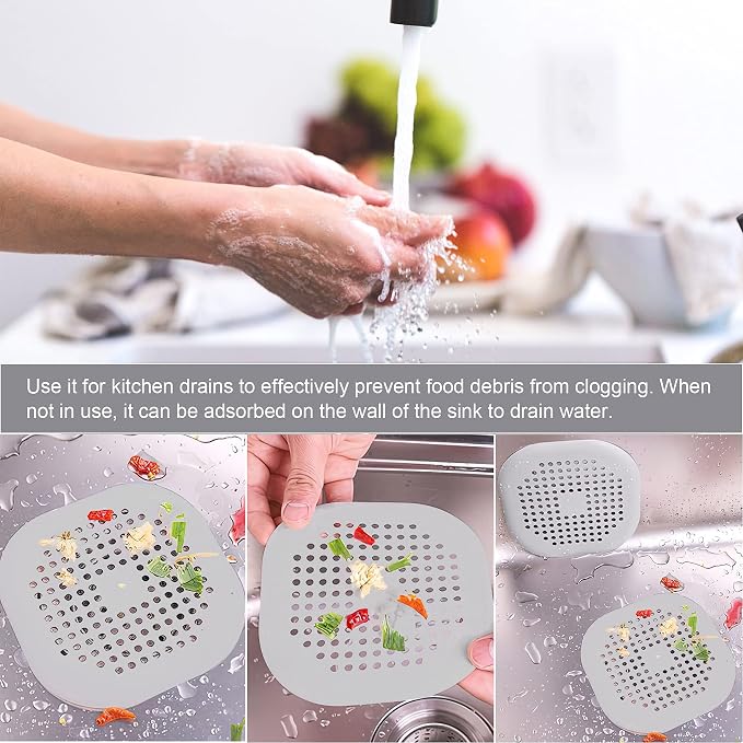 2 Pieces Shower Drain Hair Catcher Bathtub Stopper Home Drain Protectors Drain - Image 8