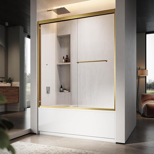 60" W x 60" H Double Sliding Frame Bathtub Door by UNIKOOSHOWERDOOR
