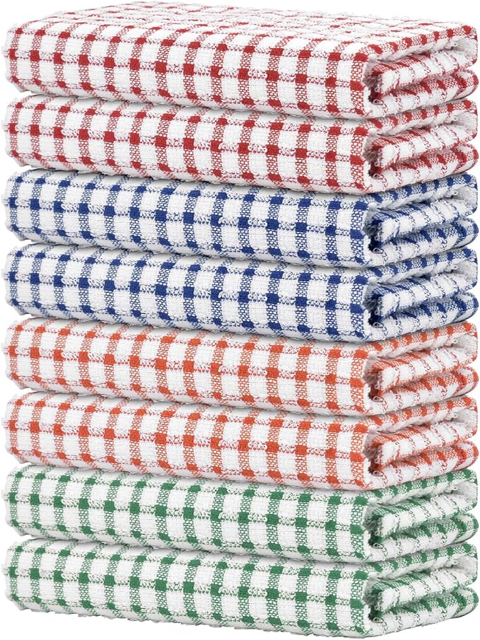 Nialnant 8 Pack Dish Cloths for Washing Dishes, Super Soft Kitchen Towels by Nialnant