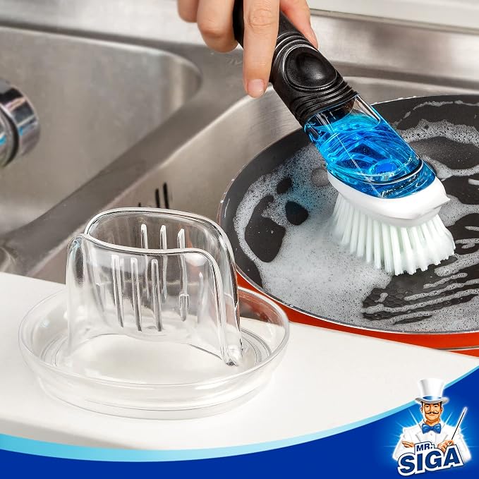 MR.SIGA Soap Dispensing Dish Brush Refills, 4 Pack - Image 6