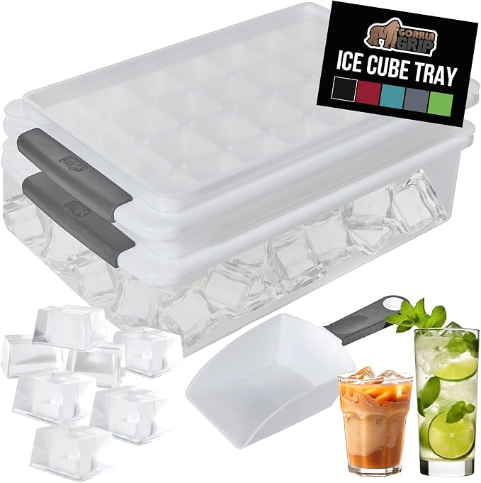GORILLA GRIP Stackable Ice Cube Tray and Bucket Set by GorillaGrip