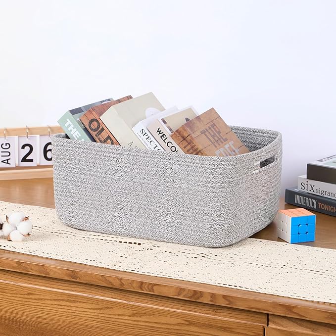 Large Storage Baskets for Organizing, Closet Shelf Baskets for Clothes Blanket - Image 5