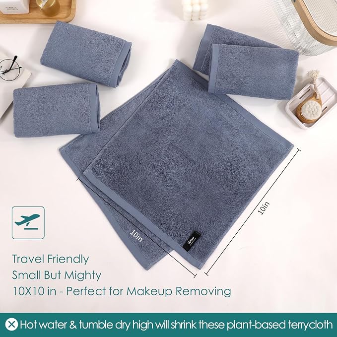 Wash Cloths 12 Pack, Reusable Makeup Remover Towel, Super Soft and Gentle Face - Image 6