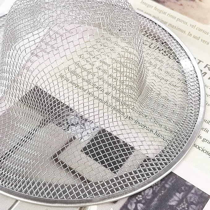 10pcs Mesh Sink Strainer, 4.5" Diameter Stainless Steel Slop Basket Filter Trap - Image 4
