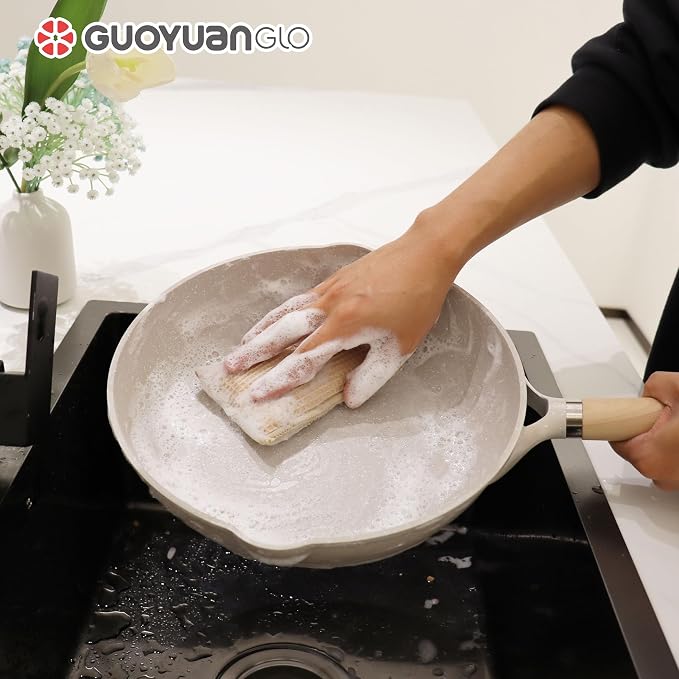 Bamboo Kitchen Sponges Heavy Duty Natural Cleaning Sponges Non-Scratch Dish - Image 9