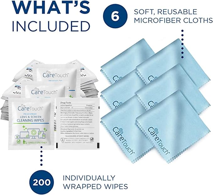 Care Touch Lens Cleaning Wipes - Image 2