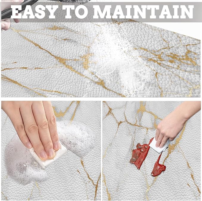 MCALK Marble White Coffee Mat for Kitchen Counter, Absorbent Kitchen Sink Mat - Image 4