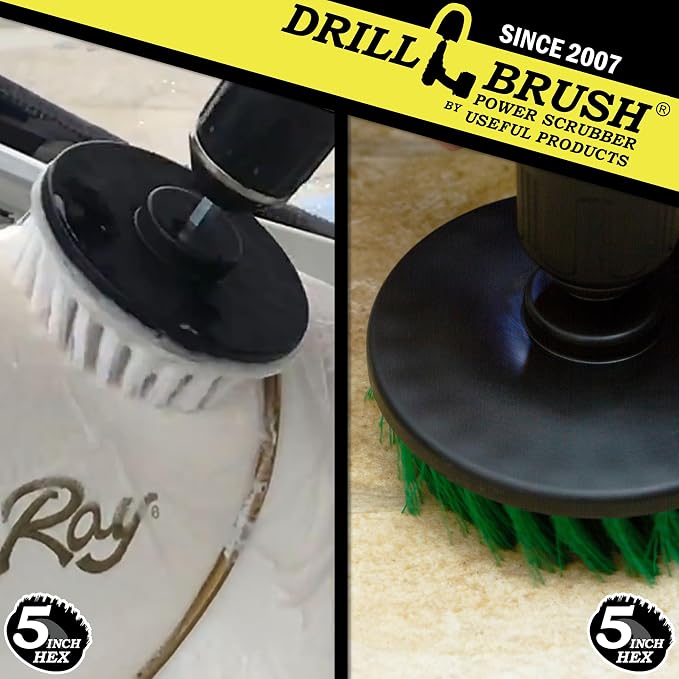 Drill Brush - Kitchen Tools - Grout Cleaner - Large Spin Brush Kit - Clean Stove - Image 2