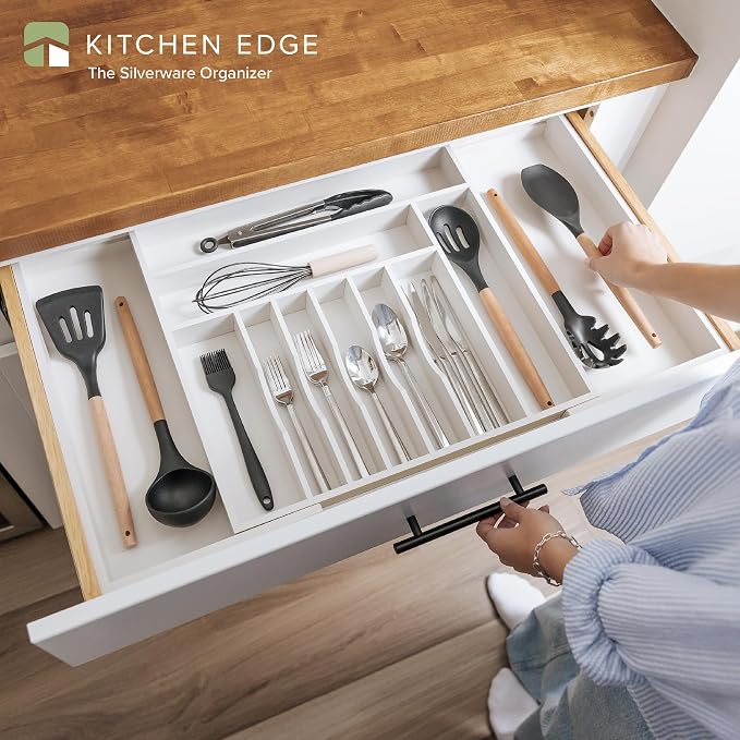 KitchenEdge Premium Silverware, Flatware and Utensil Organizer - Image 2
