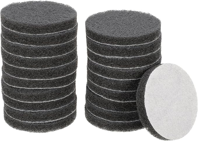 HARFINGTON 20pcs Scrubber Scouring Pads 800 Grits 3 Inch Drill Power Brush Hoop by HARFINGTON