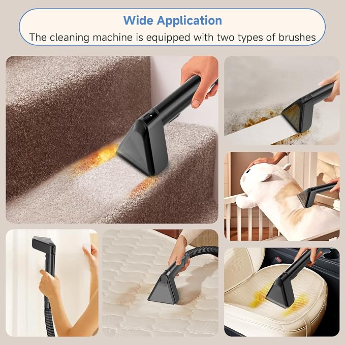 Portable Carpet & Upholstery Cleaner Machine, Handheld Spot Cleaner - Image 5
