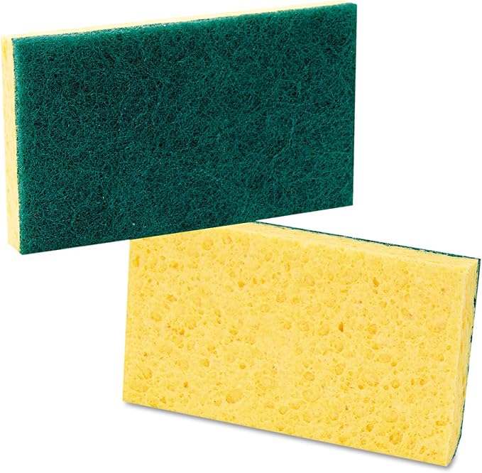 Boardwalk Scrubbing Sponge, Medium Duty, 3.6 x 6.1, 0.75" Thick, Individually - Image 4