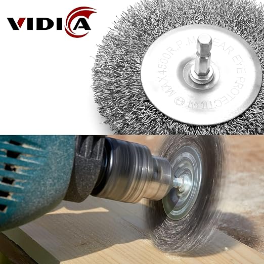Wire Brush for Drill Set 9Pcs, Abrasive Wire Wheel for 1/4 Inch Hex Shank - Image 6