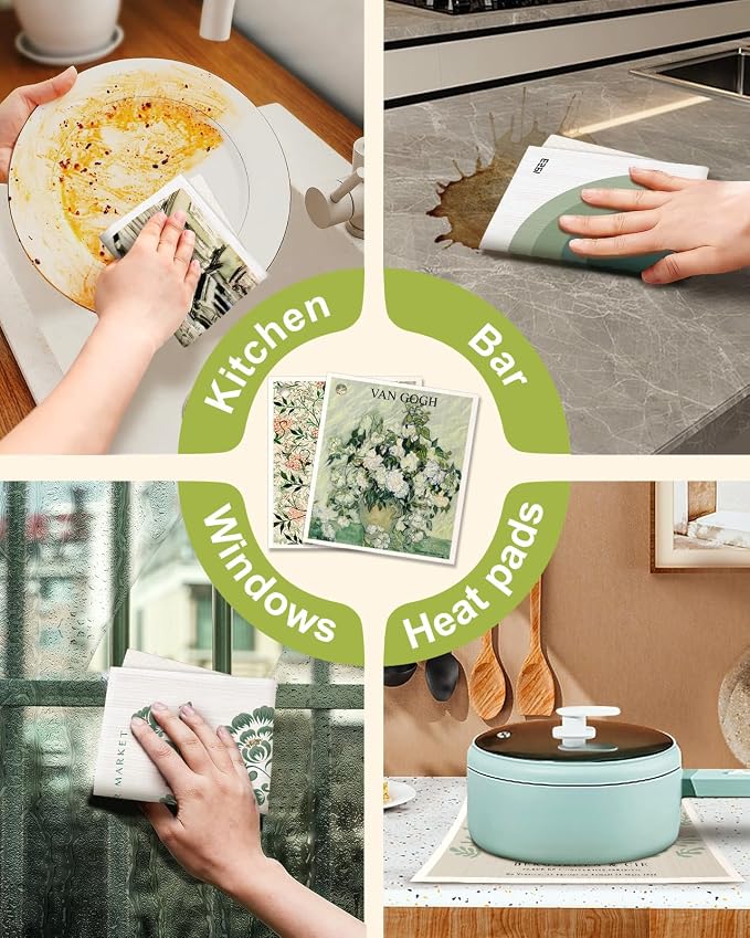 6 Pack Swedish Dishcloths for Kitchen - Image 6