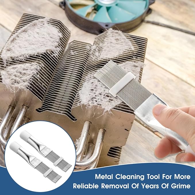 cobee 2 Pcs Air Conditioner Fin Comb, AC Fin Comb Straightener Cleaner Coil - Image 2