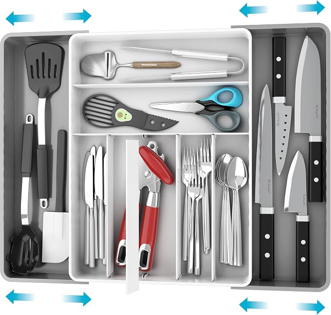 Simple Houseware Expandable Kitchen Drawer Flatware Organizer by SimpleHouseware