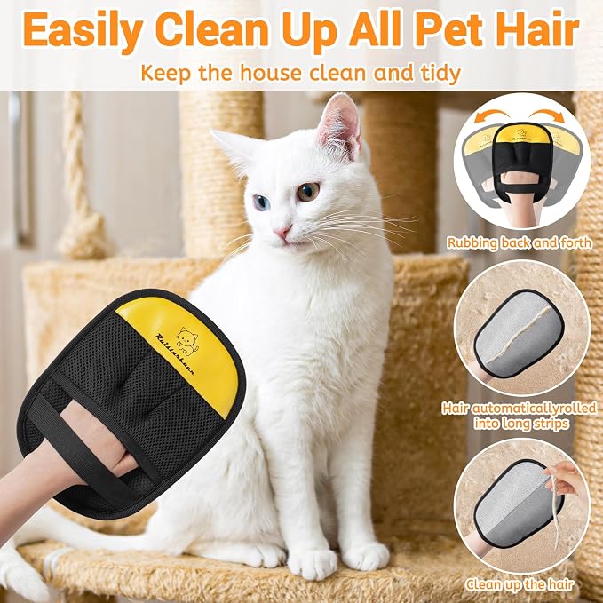 Pet Hair Removal Glove，2026 Newly Upgraded Reusable Magic Brush Pet Hair - Image 2