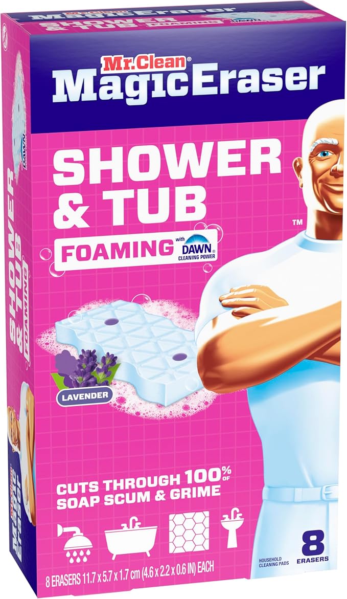 Mr. Clean Magic Eraser Sponge, Tub Cleaner, Soap Scum Remover, Bathroom - Image 13