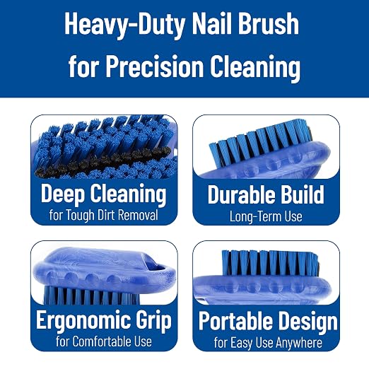 SPARTA Nail Scrub Brush Commercial-Grade, Heavy-Duty Hand and Fingernail Brush - Image 4