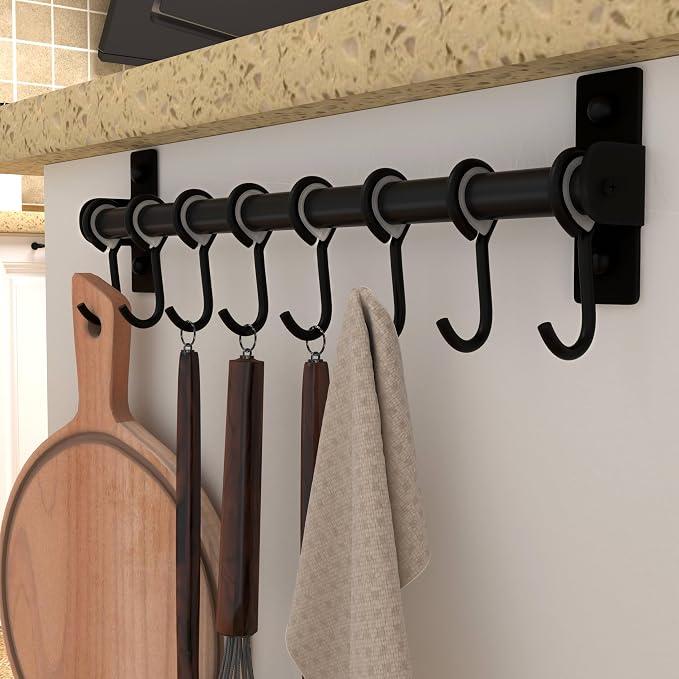 Dseap Kitchen Utensil Holder Hanger, Pot and Pan Rack Wall Mount, Kitchen Rail - Image 4