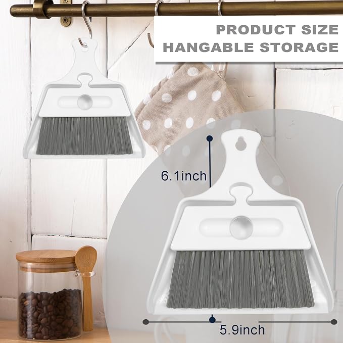 Mini Dustpan Brush Set Small Dustpan Broom Combo Set - Image 7