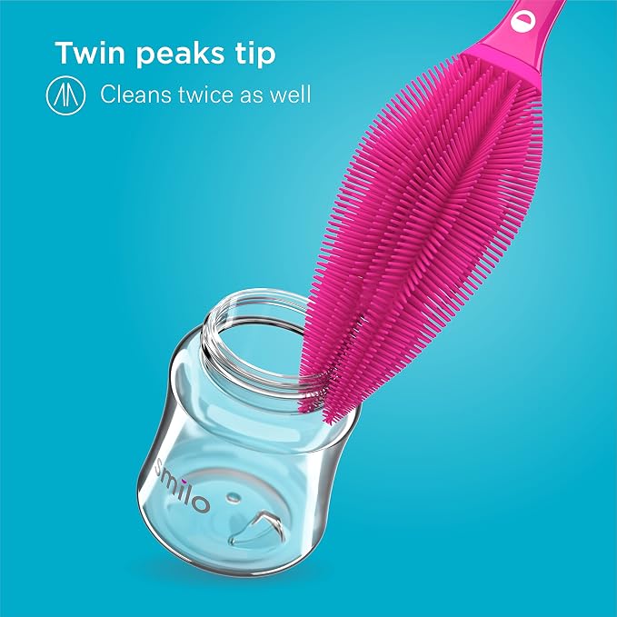 Smilo Silicone Baby Bottle Brush - Image 2