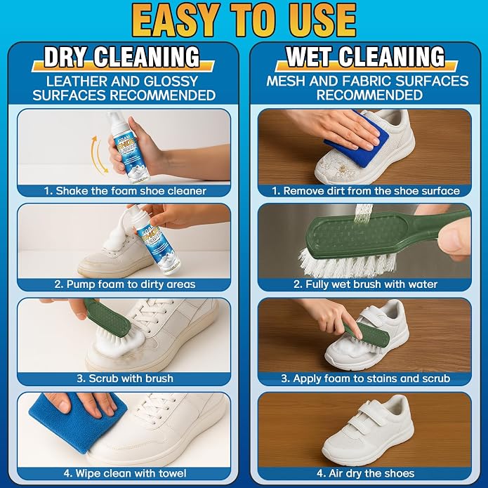 Shoe Cleaner Kit, 6.76oz White Sneaker Cleaner - Image 5