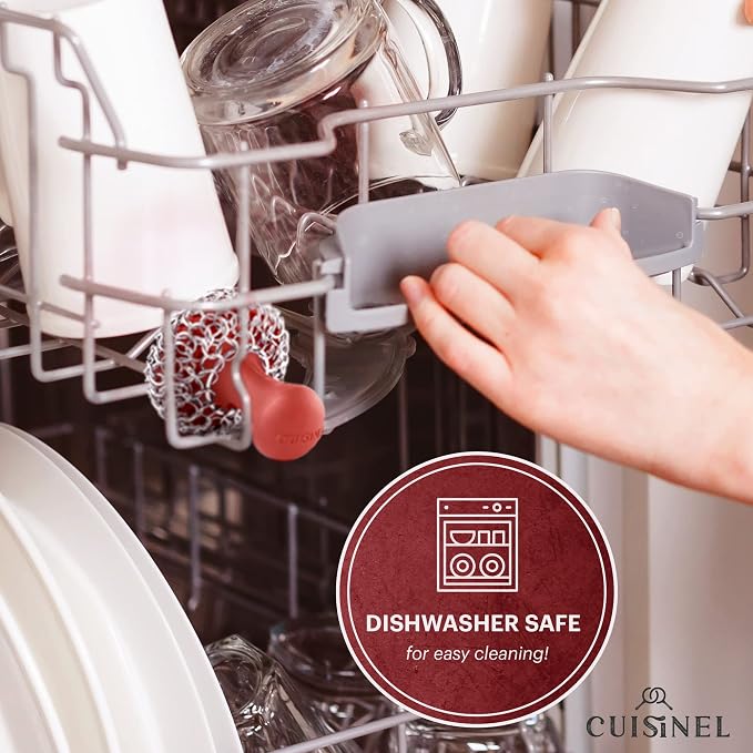 Cuisinel Cast Iron Chainmail Scrubber + Pan Scraper - Image 8