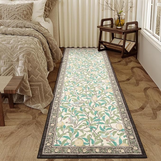 GarveeHome 2x6 Runners for Hallways Non Slip, Boho Leaf Kitchen Runner Rug - Image 3
