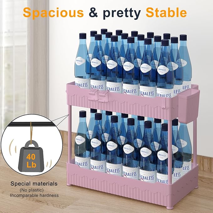 2 Pack Under Sink Organizer, Under Bathroom Cabinet Organizer - Image 3