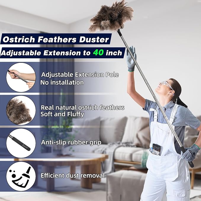 Soarer Extendable Ostrich Feather Duster - Image 2