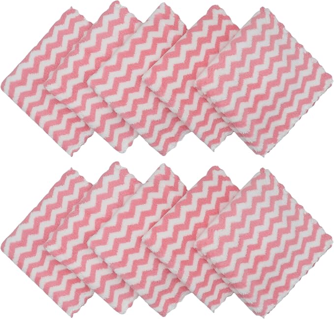 Microfiber Cleaning Cloth Lint Free Cleaning Rags, 10 Pack Fast Drying Dish Rags - Image 2