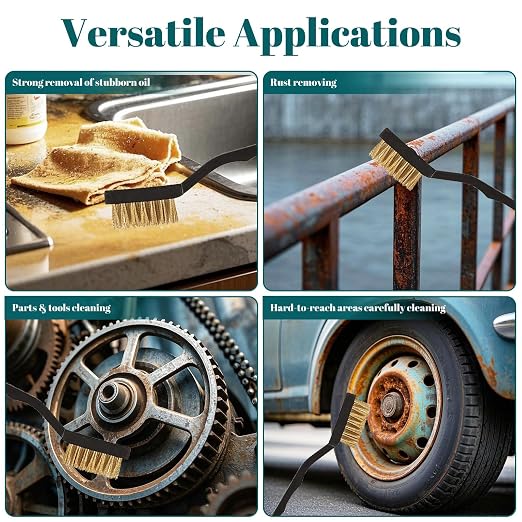 12 Pcs Mini Brass Brush Set, Brass Scratch Brush - Image 5