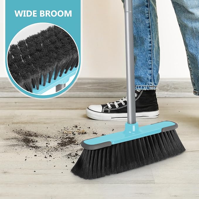 Indoor Broom, Soft Bristle Heavy-Duty Broom - Image 3