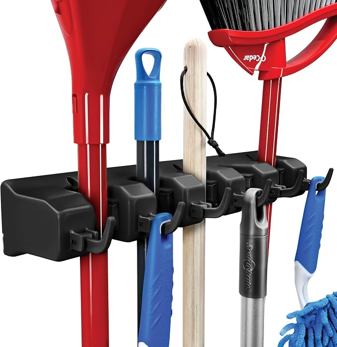 Mop and Broom Holder Wall Mount by HOMEIT