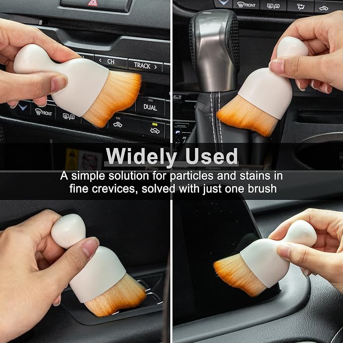 GaRhomxy Car Detailing Brushes, Car Interior Dust Sweeping Soft Brush, Soft - Image 5