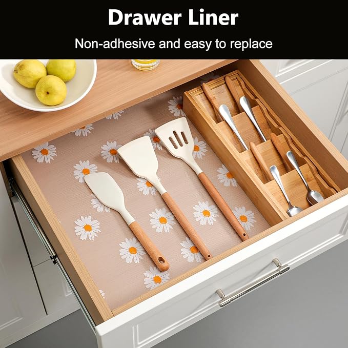INNOLITES Shelf Liners for Kitchen Cabinets – Drawer Liner Waterproof & - Image 2