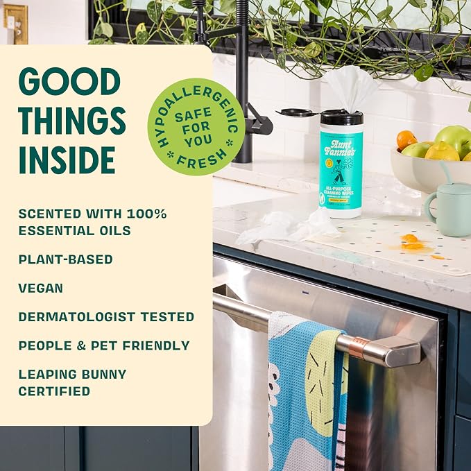 Aunt Fannie's Natural Cleaning Vinegar Wipes, Eucalyptus Scent - Image 4