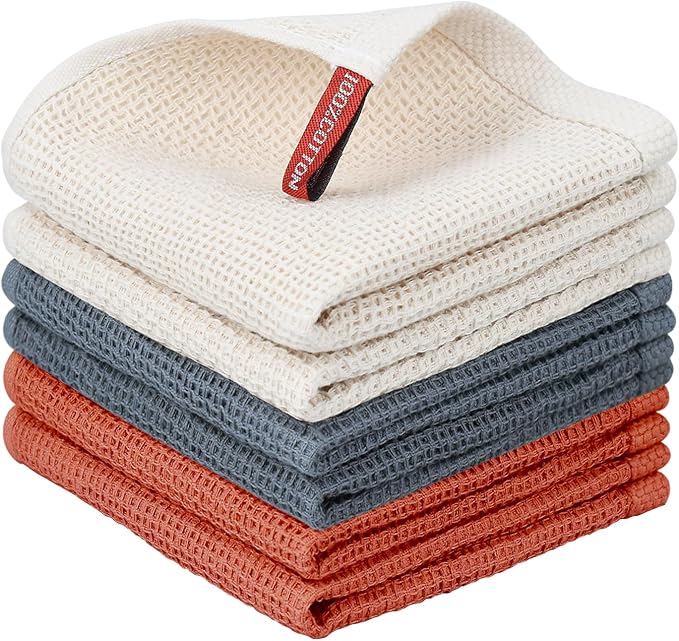 Nialnant 100% Cotton Kitchen Dish Towels, Waffle Weave Dish Cloths by Nialnant
