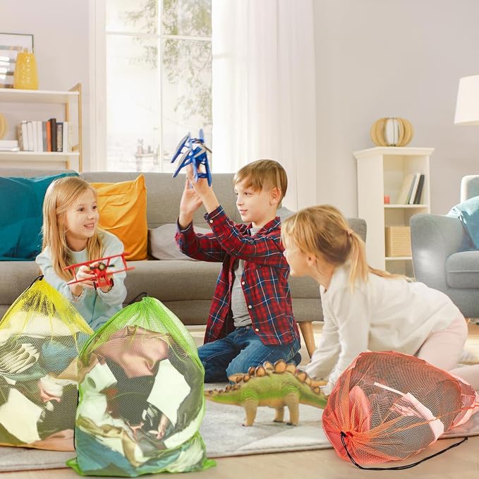 Berlune 24 Pcs Large Laundry Bag Colorful Extra Large Mesh Laundry Bag Bulk - Image 5