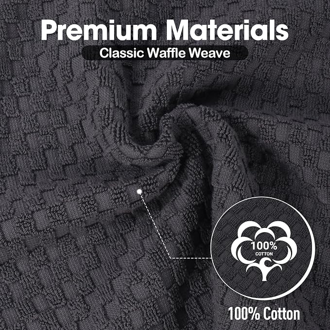 6 Pack 100% Cotton Wash Cloth, 12x12Inch Highly Absorbent and Soft Feel - Image 3