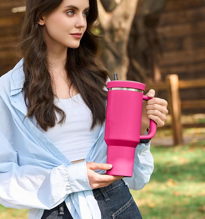 30oz Flip Straw Leak Proof Lid for Stanley Quencher, 30 oz Tumbler Lid - Image 5